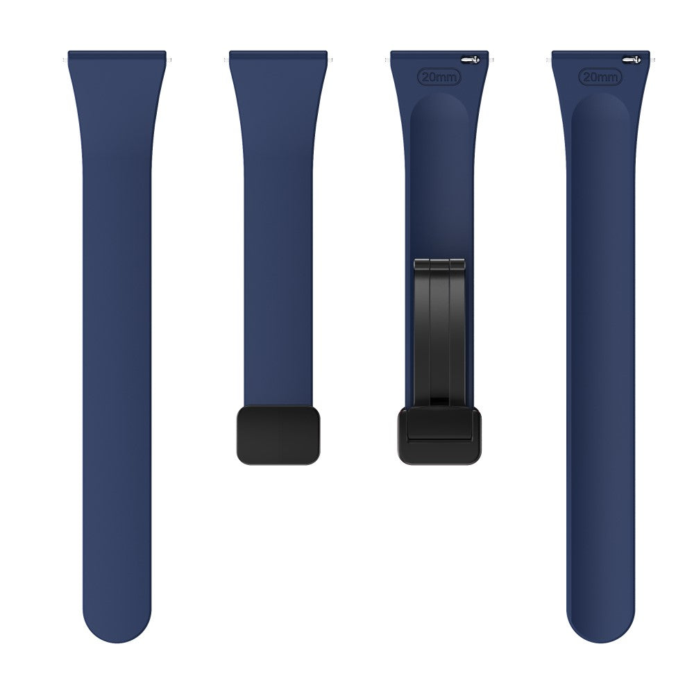 Slidstærk Metal Og Silikone Universal Rem passer til Smartwatch - Blå#serie_11