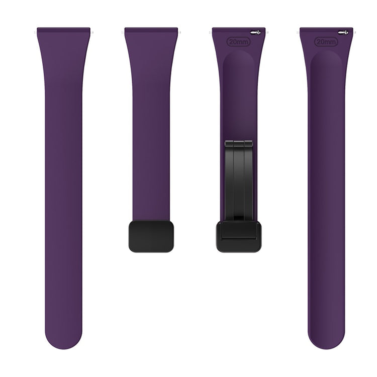 Slidstærk Metal Og Silikone Universal Rem passer til Smartwatch - Lilla#serie_9