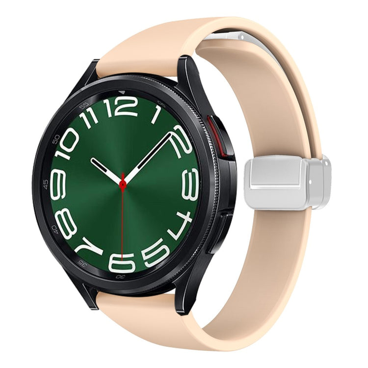 22mm Universal silicone sport strap with silver magnetic buckle - Pink#serie_4