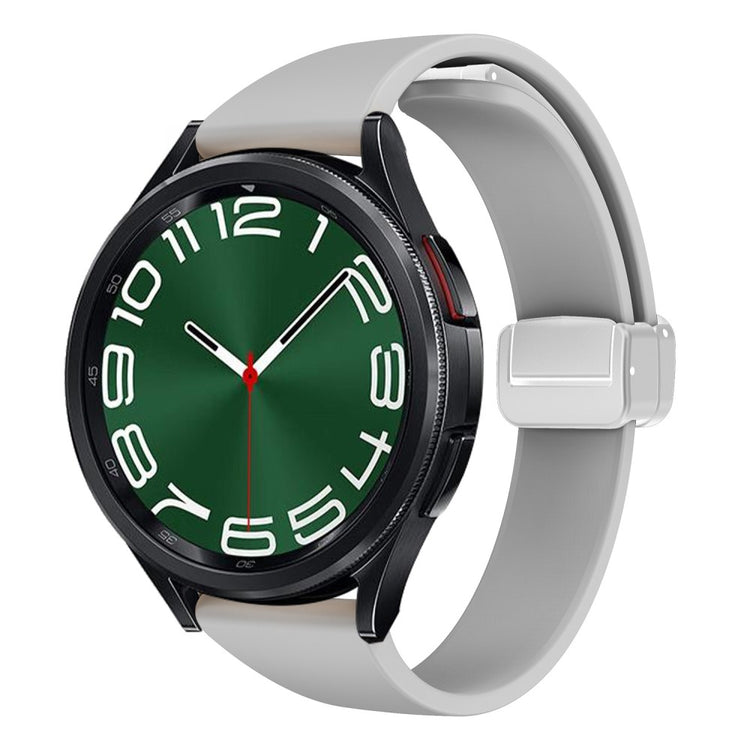 22mm Universal silicone sport strap with silver magnetic buckle - Light Grey#serie_8