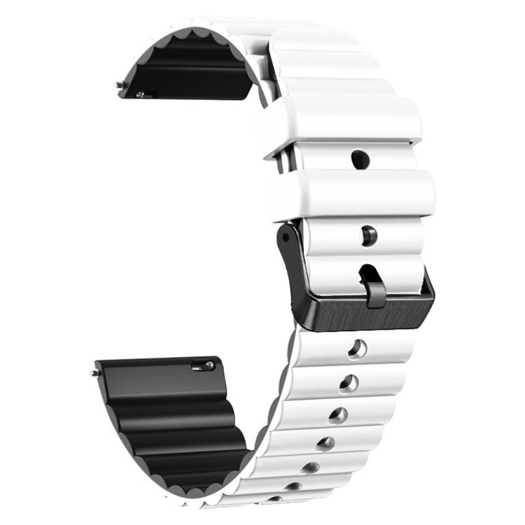 Super Fantastisk Metal Og Silikone Universal Rem passer til Smartwatch - Hvid#serie_2