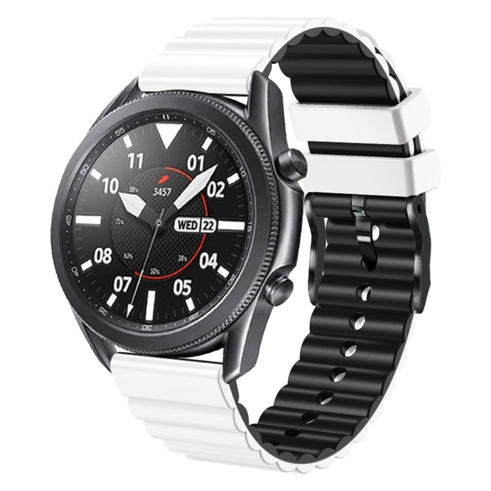 Super Fantastisk Metal Og Silikone Universal Rem passer til Smartwatch - Hvid#serie_2