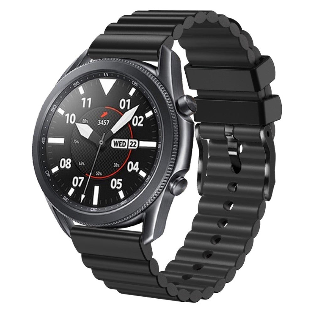 Super Fantastisk Metal Og Silikone Universal Rem passer til Smartwatch - Sort#serie_7