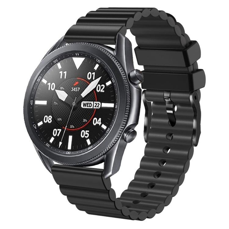 Super Fantastisk Metal Og Silikone Universal Rem passer til Smartwatch - Sort#serie_7