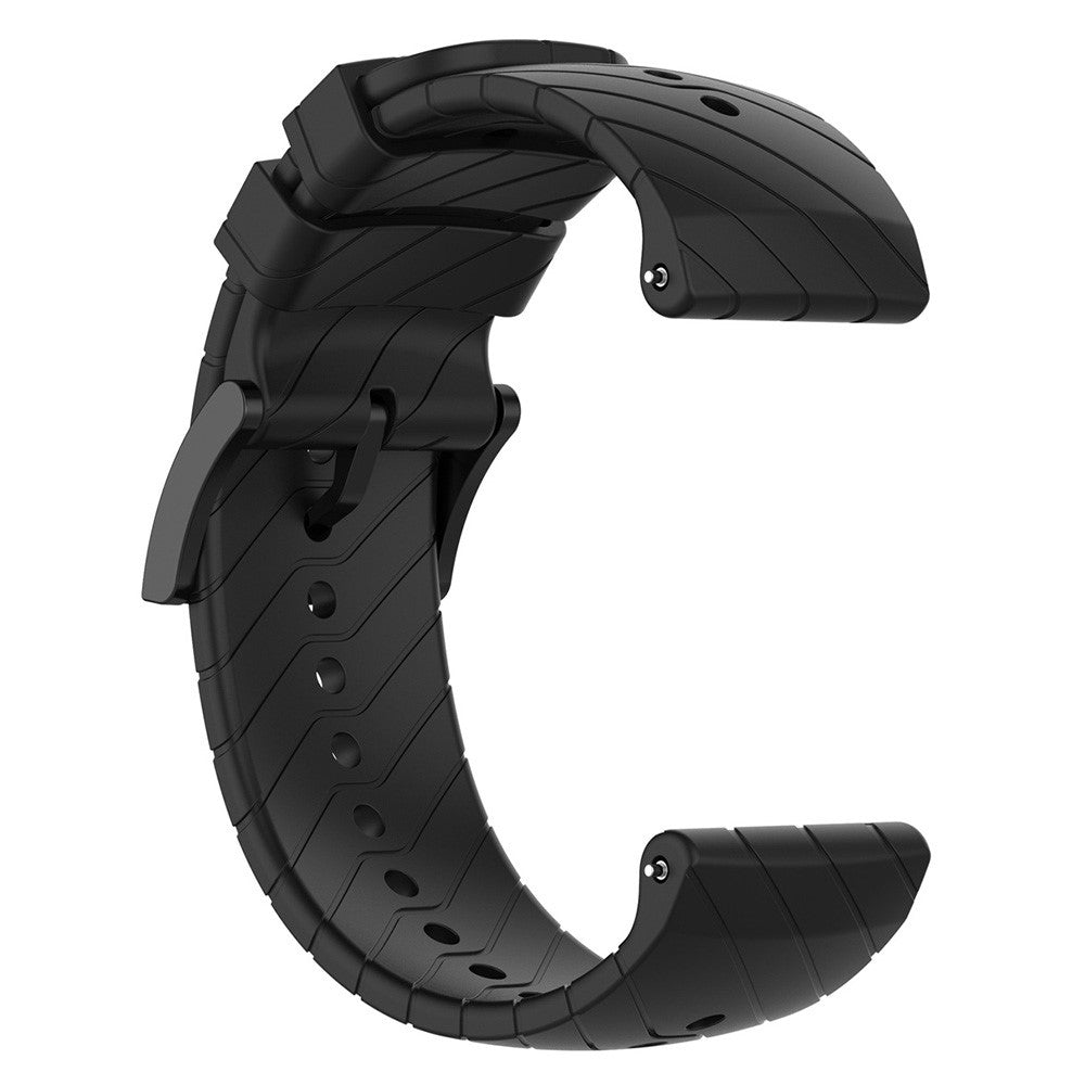 Pænt Metal Og Silikone Universal Rem passer til Smartwatch - Sort#serie_1