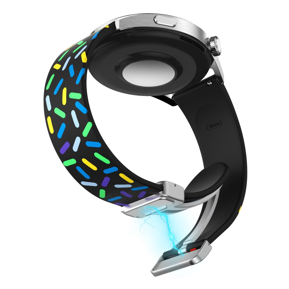 Mega Slidstærk Metal Og Silikone Universal Rem passer til Smartwatch - Sort#serie_1