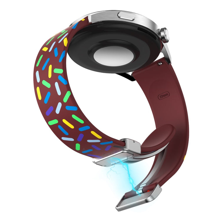 Mega Slidstærk Metal Og Silikone Universal Rem passer til Smartwatch - Sort#serie_6