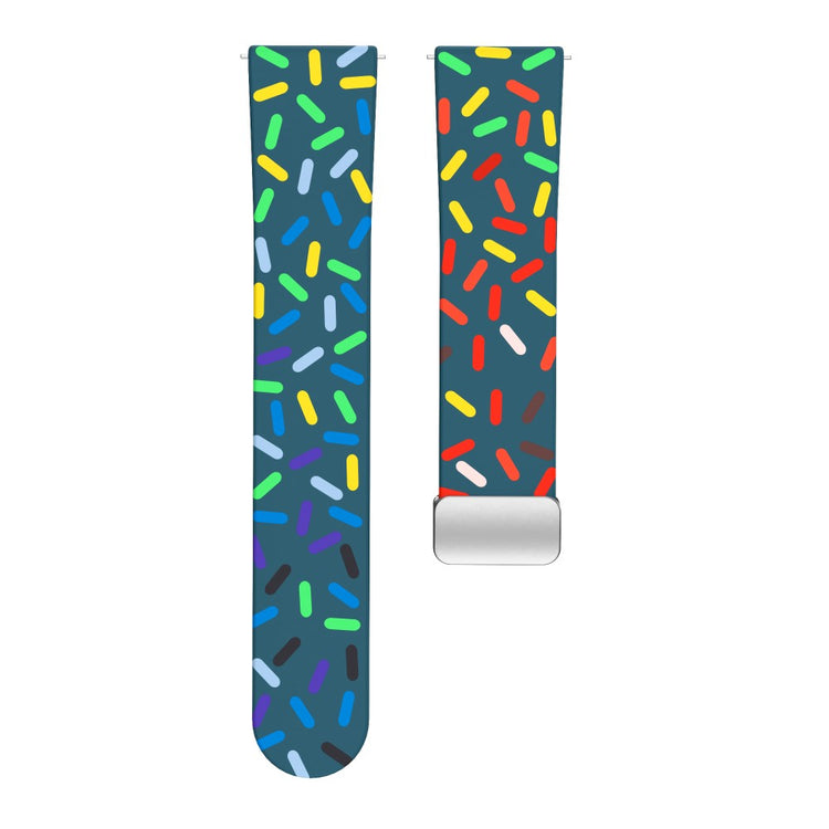 Mega Slidstærk Metal Og Silikone Universal Rem passer til Smartwatch - Grøn#serie_8