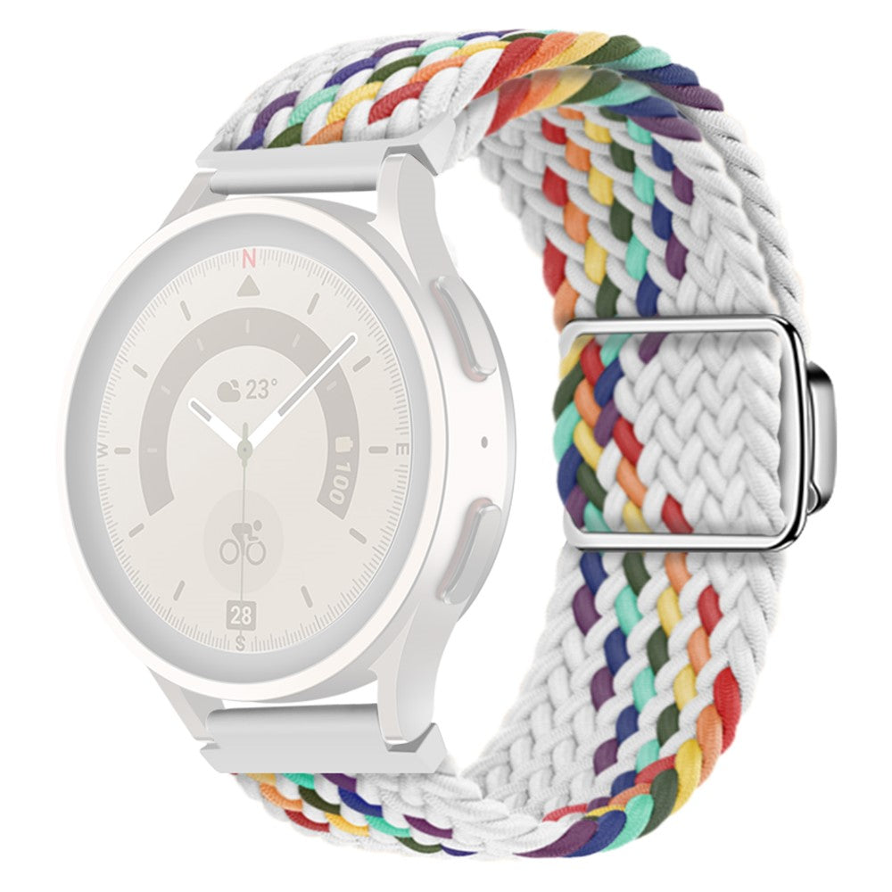 22mm Universal nylon strap with magnetic buckle - White Rainbow#serie_17