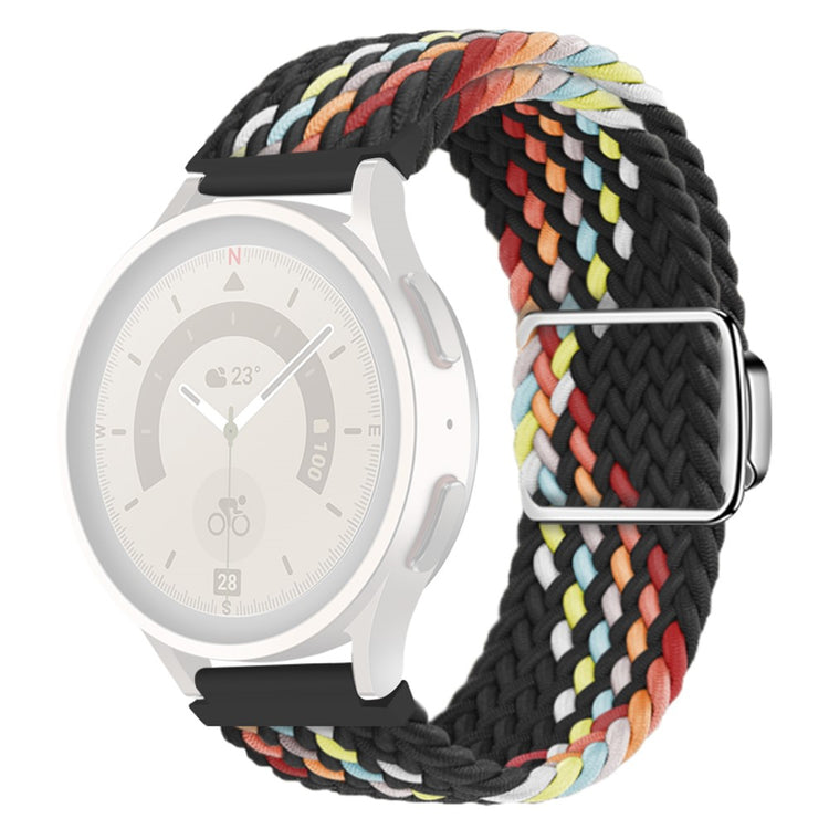 22mm Universal nylon strap with magnetic buckle - Black Rainbow#serie_18