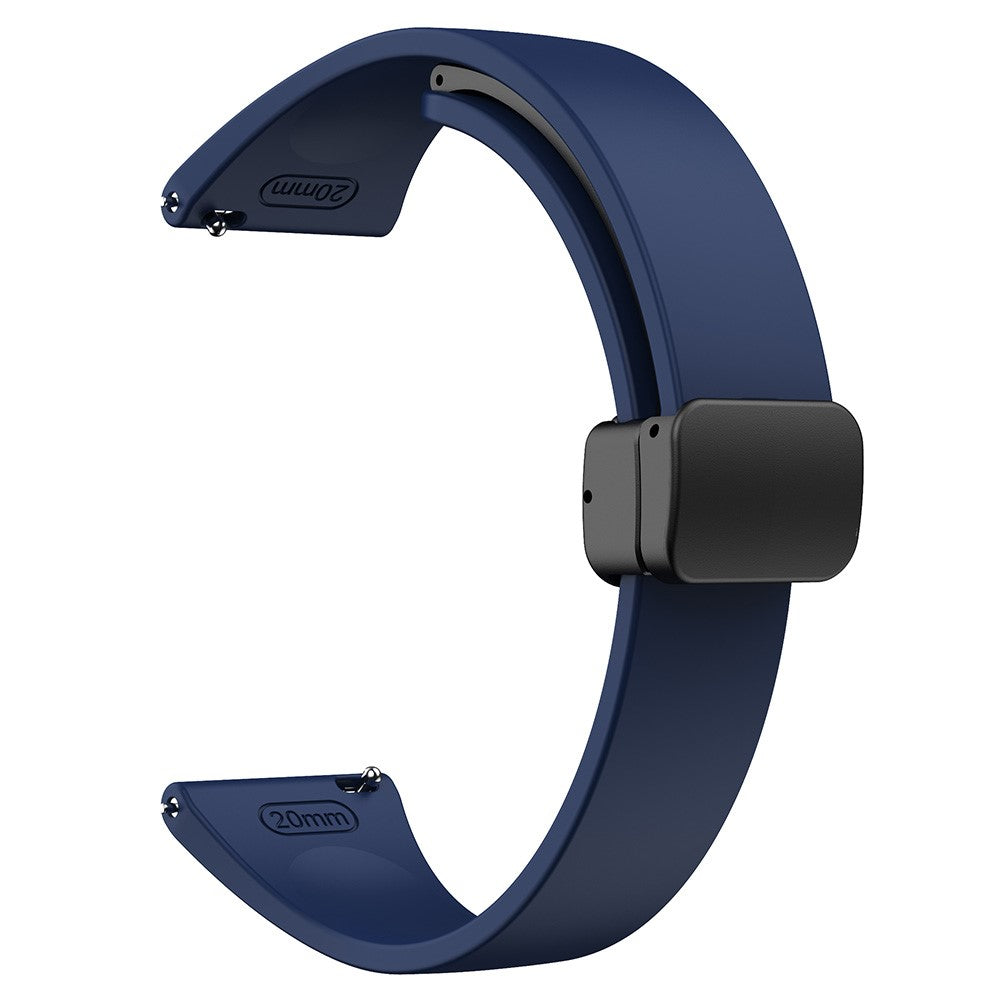 20mm Universal silicone strap with black buckle - Midnight Blue#serie_11
