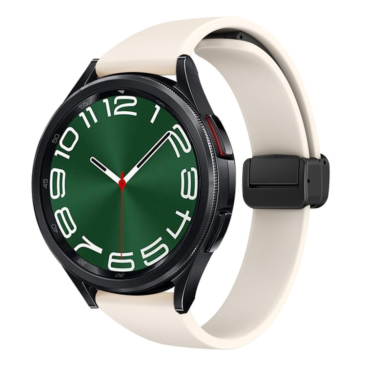 Smuk Metal Og Silikone Universal Rem passer til Smartwatch - Hvid#serie_12