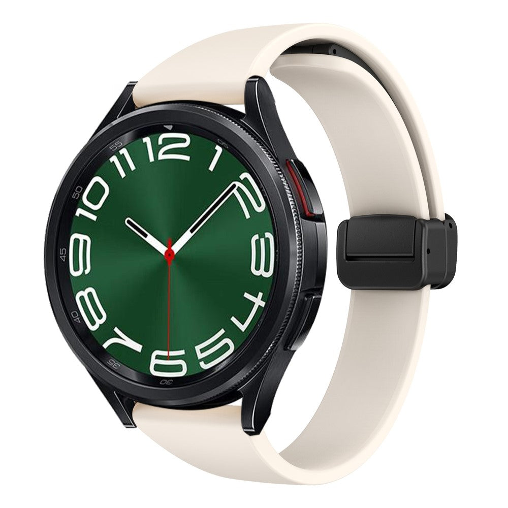 Smuk Metal Og Silikone Universal Rem passer til Smartwatch - Hvid#serie_12