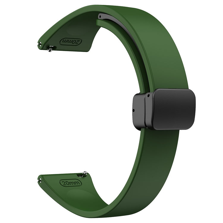 20mm Universal silicone strap with black buckle - Army Green#serie_7