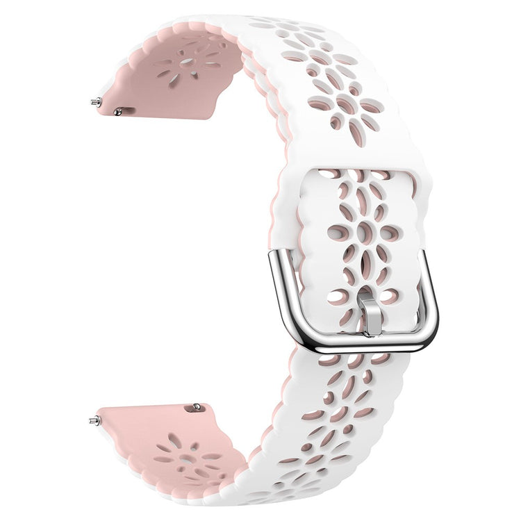20mm Universal dual color blossom hollow strap - White+Pink#serie_2