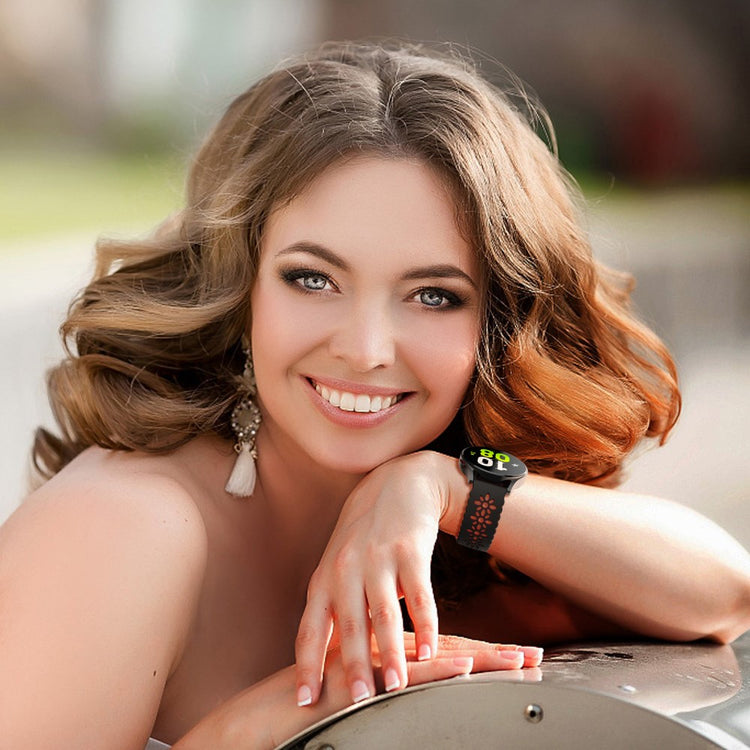 20mm Universal dual color blossom hollow strap - Black+Red#serie_5