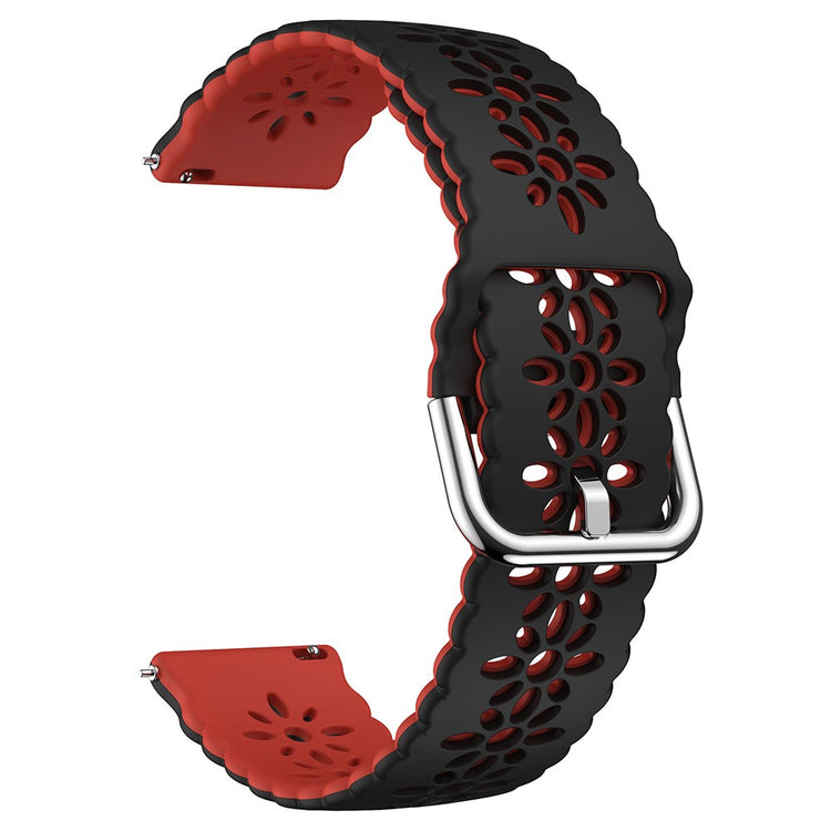 20mm Universal dual color blossom hollow strap - Black+Red#serie_5