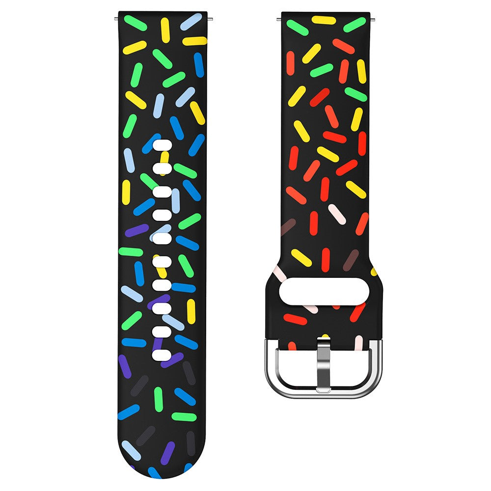 Vildt Hårdfør Metal Og Silikone Universal Rem passer til Smartwatch - Flerfarvet#serie_1