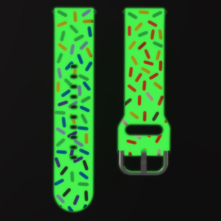 Vildt Hårdfør Metal Og Silikone Universal Rem passer til Smartwatch - Grøn#serie_10