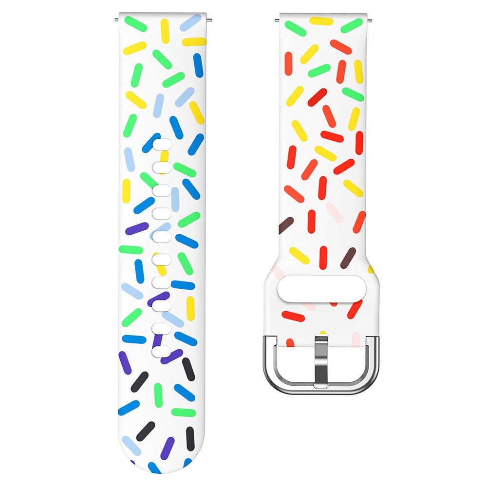 Vildt Hårdfør Metal Og Silikone Universal Rem passer til Smartwatch - Flerfarvet#serie_2