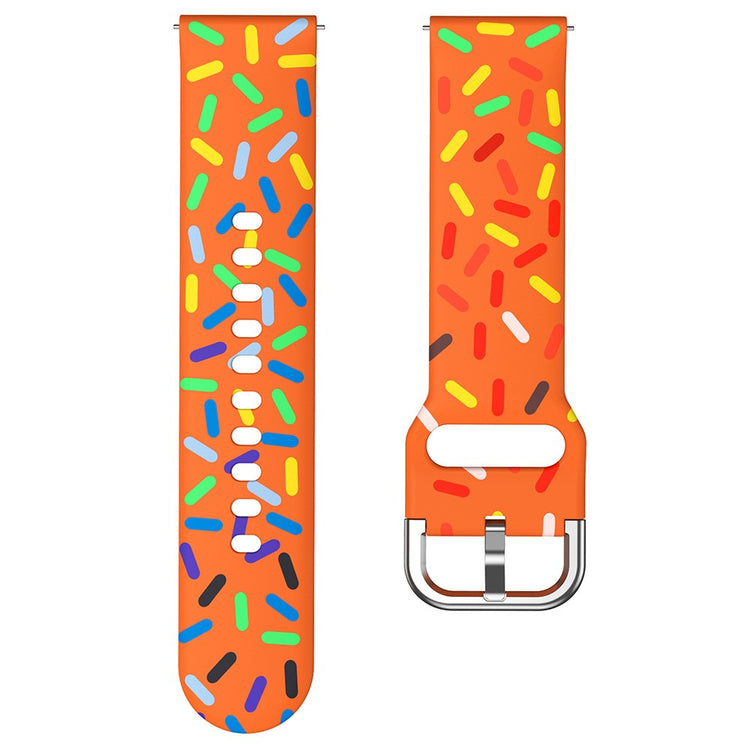 Vildt Hårdfør Metal Og Silikone Universal Rem passer til Smartwatch - Orange#serie_3