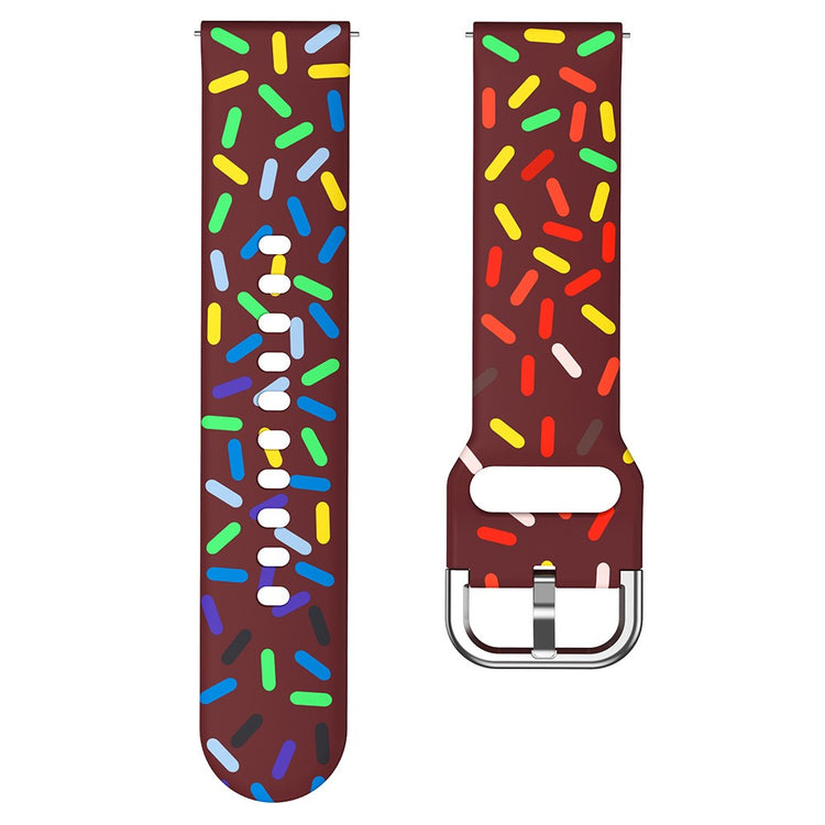 Vildt Hårdfør Metal Og Silikone Universal Rem passer til Smartwatch - Rød#serie_6