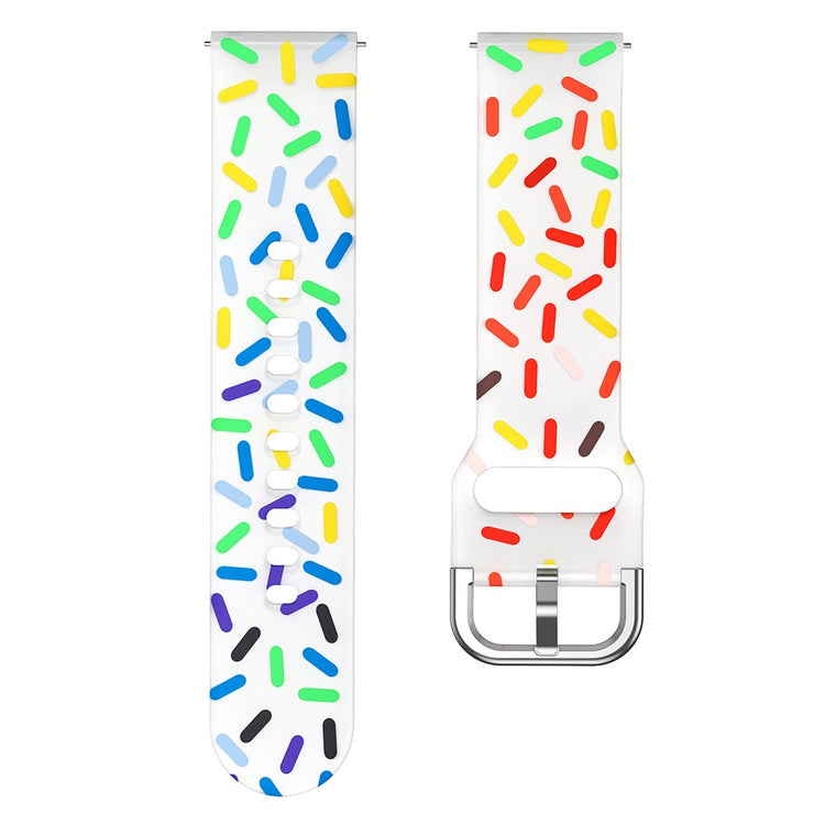 Vildt Hårdfør Metal Og Silikone Universal Rem passer til Smartwatch - Flerfarvet#serie_8