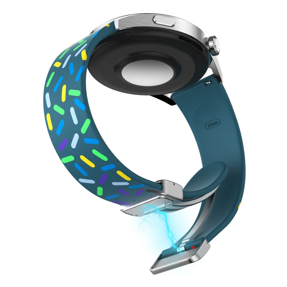 Mega Fed Metal Og Silikone Universal Rem passer til Smartwatch - Grøn#serie_8