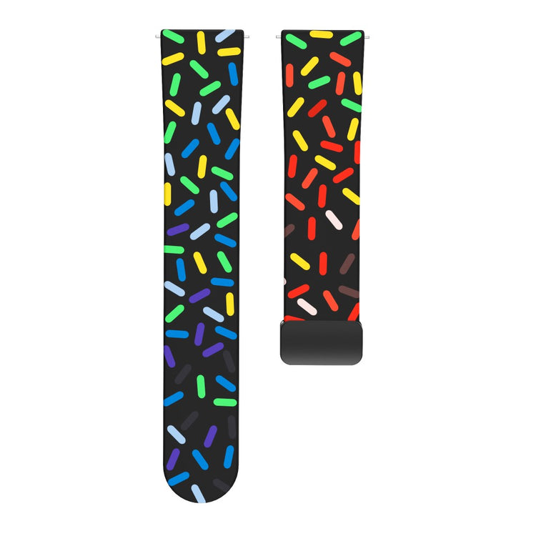 Super Holdbart Metal Og Silikone Universal Rem passer til Smartwatch - Sort#serie_1