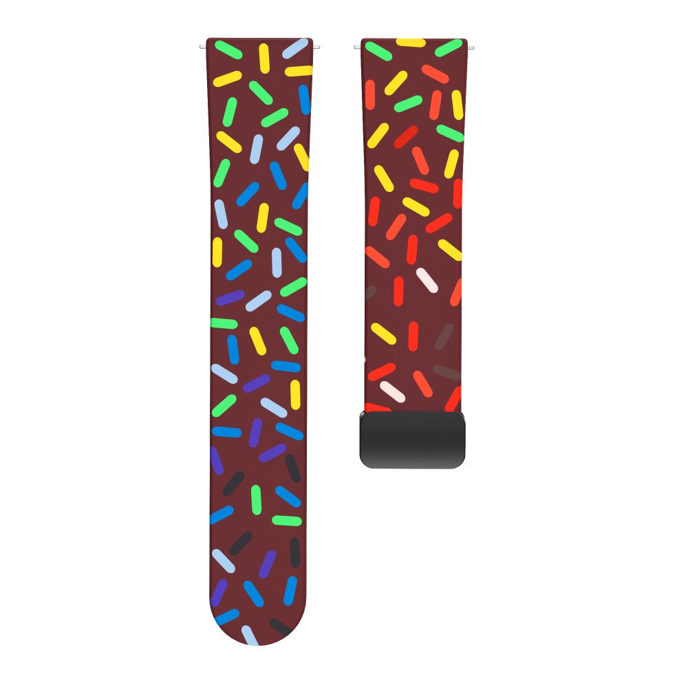 Super Holdbart Metal Og Silikone Universal Rem passer til Smartwatch - Rød#serie_6