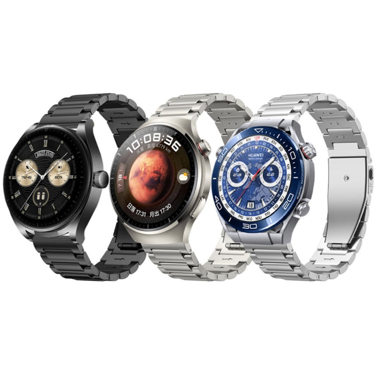 22mm Universal titanium alloy strap with frontier flat buckle - Black#serie_1