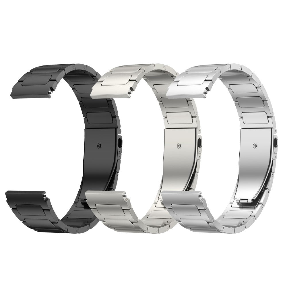 22mm Universal titanium alloy strap with flat buckle - Black#serie_3