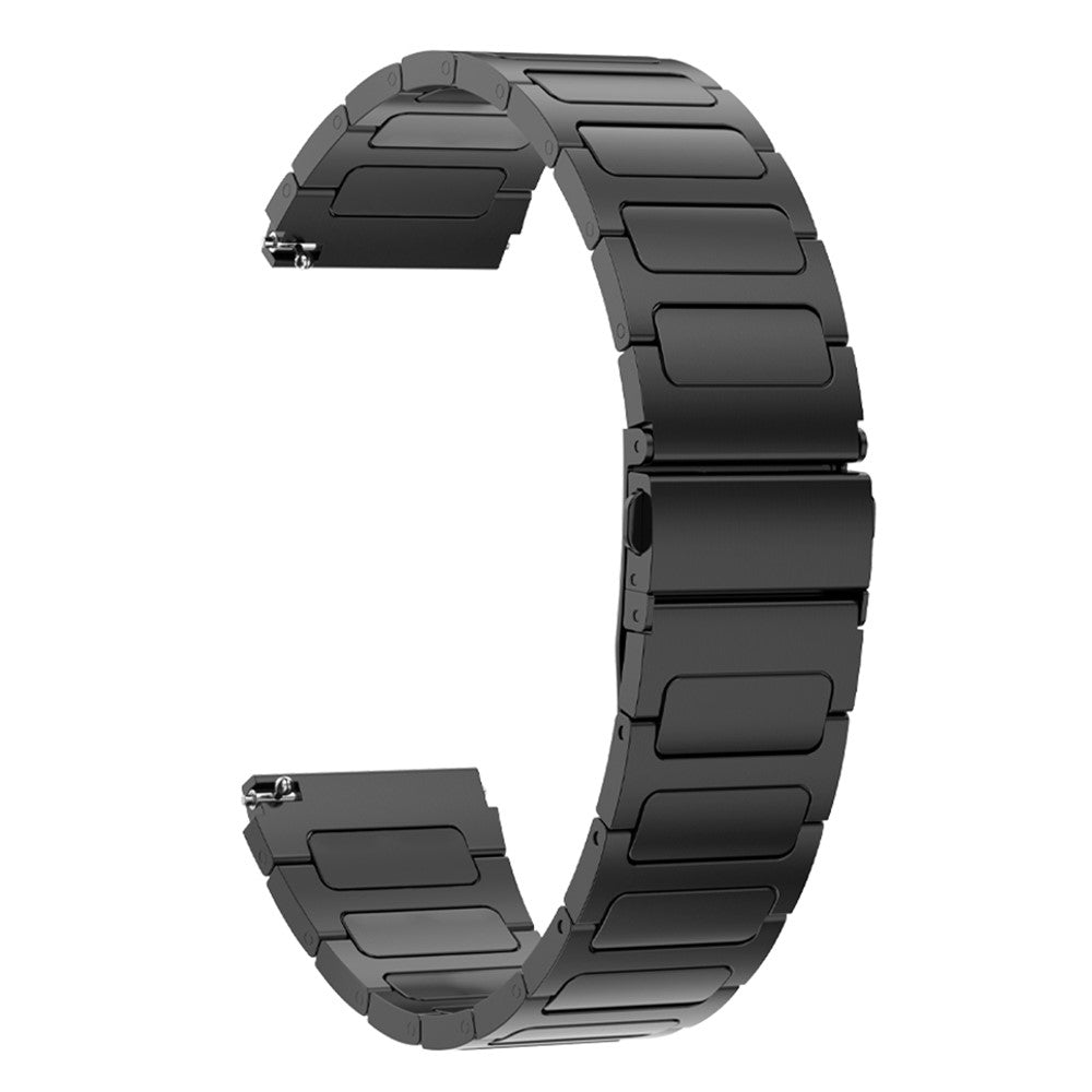 22mm Universal titanium alloy strap with flat buckle - Black#serie_3