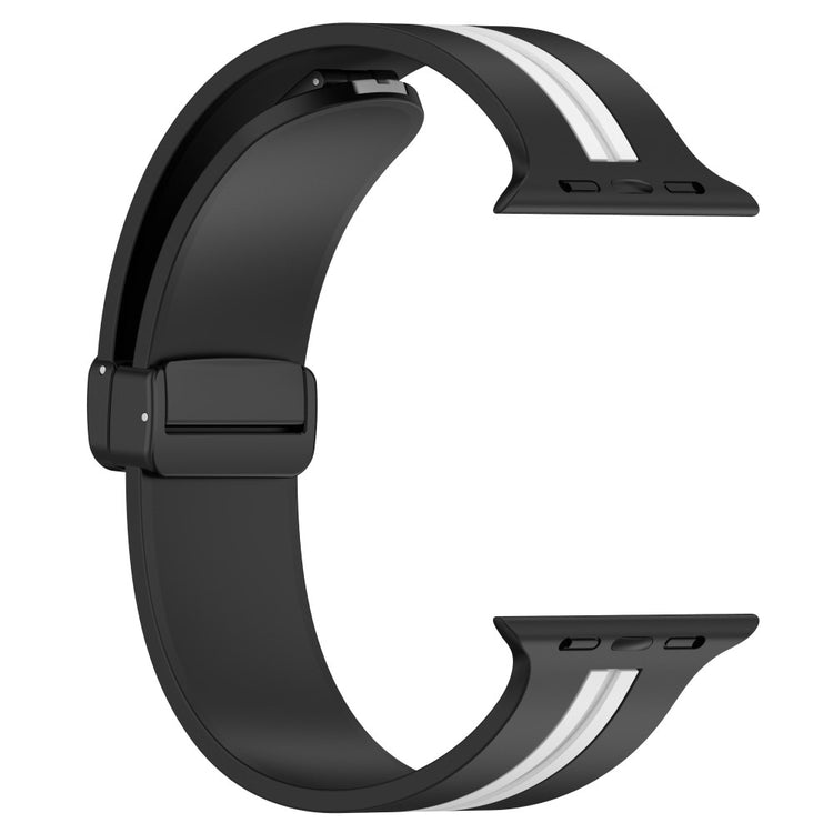 Super Slidstærk Silikone Universal Rem passer til Apple Smartwatch - Sort#serie_1