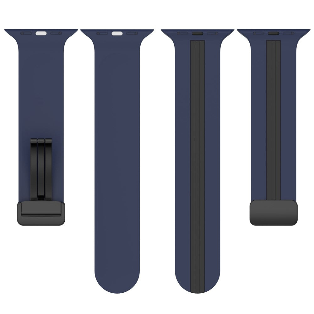 Super Slidstærk Silikone Universal Rem passer til Apple Smartwatch - Blå#serie_11