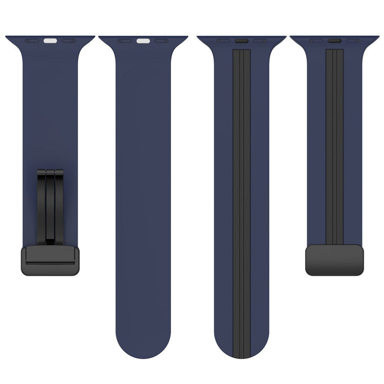 Super Slidstærk Silikone Universal Rem passer til Apple Smartwatch - Blå#serie_11