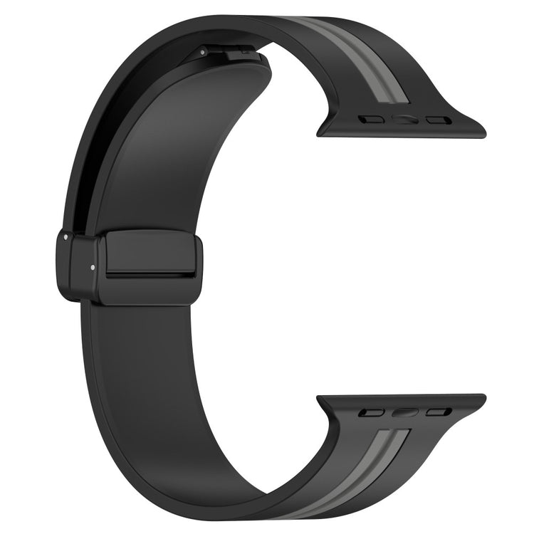 Super Slidstærk Silikone Universal Rem passer til Apple Smartwatch - Sort#serie_2