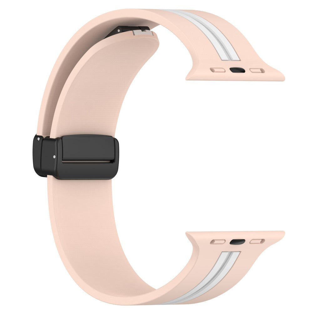 Super Slidstærk Silikone Universal Rem passer til Apple Smartwatch - Guld#serie_5