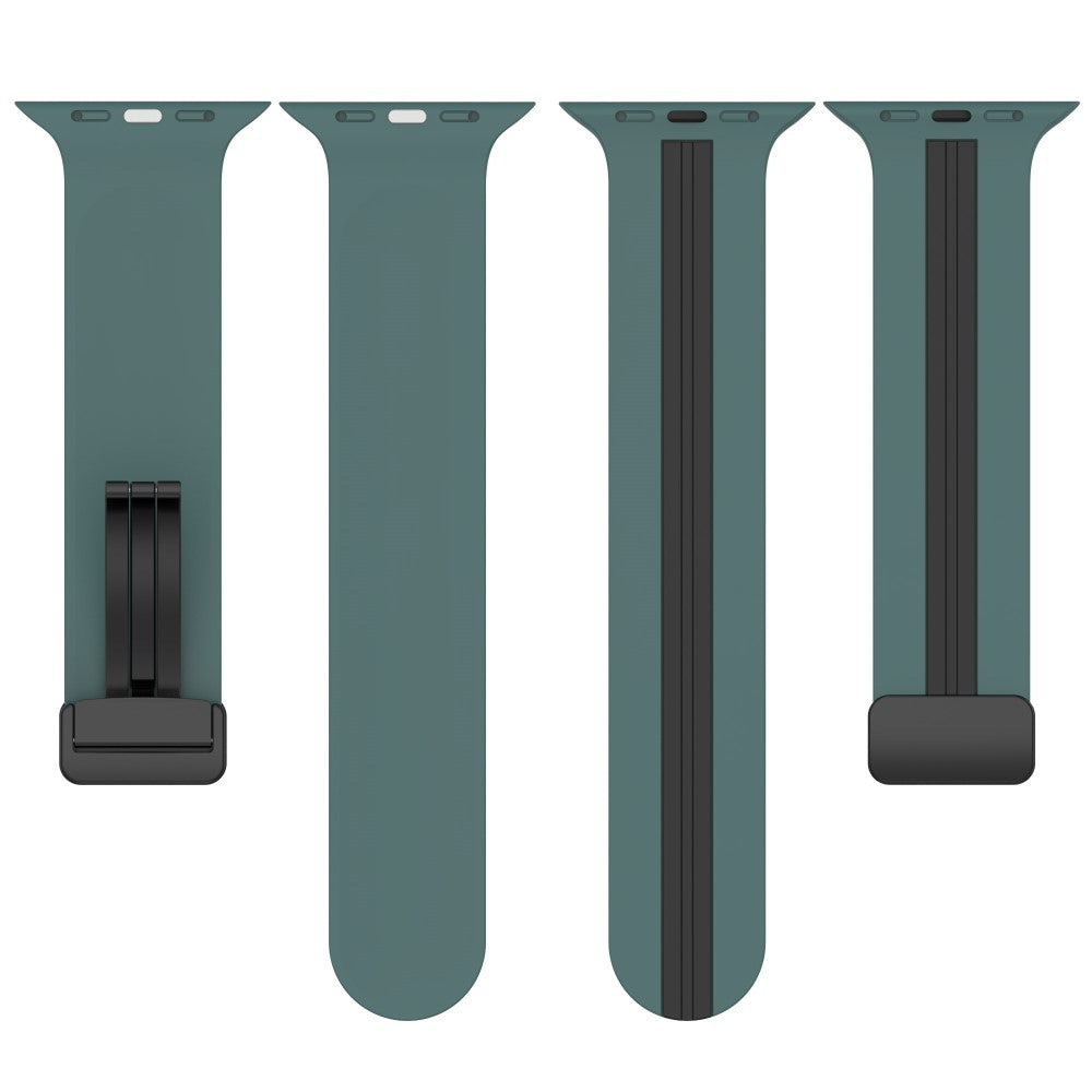 Super Slidstærk Silikone Universal Rem passer til Apple Smartwatch - Grøn#serie_6