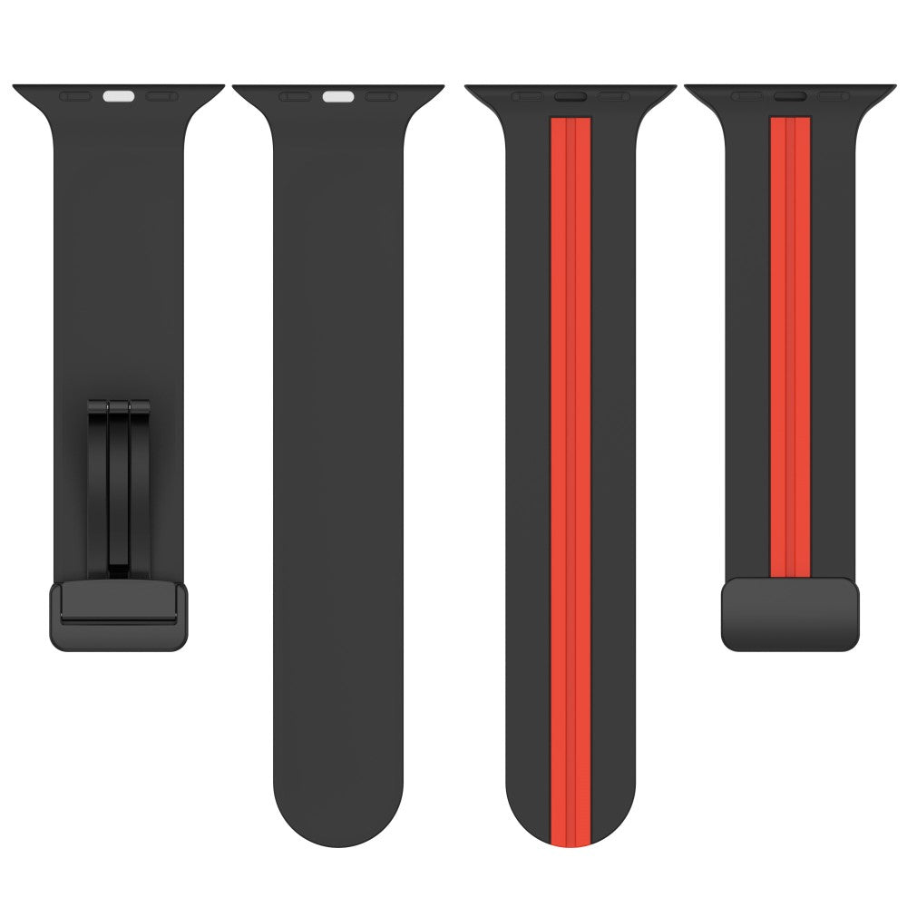 Super Slidstærk Silikone Universal Rem passer til Apple Smartwatch - Rød#serie_7