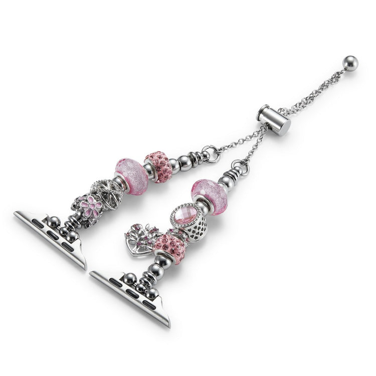 Mega Godt Metal Og Rhinsten Universal Rem passer til Apple Smartwatch - Sølv#serie_1