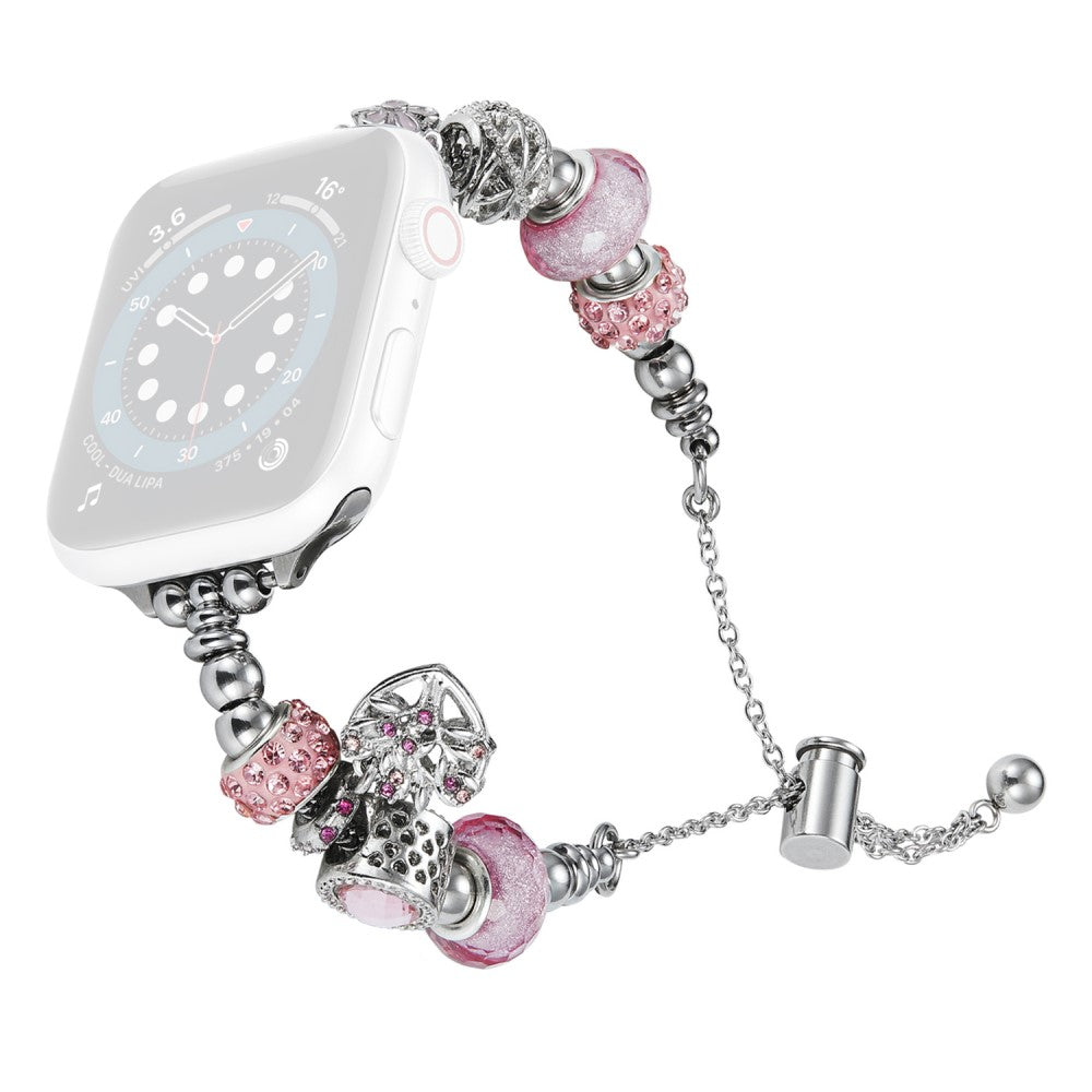 Mega Godt Metal Og Rhinsten Universal Rem passer til Apple Smartwatch - SΓΈlv#serie_1