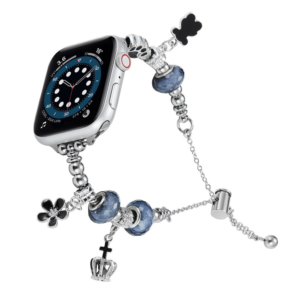 Mega Godt Metal Og Rhinsten Universal Rem passer til Apple Smartwatch - Sølv#serie_3