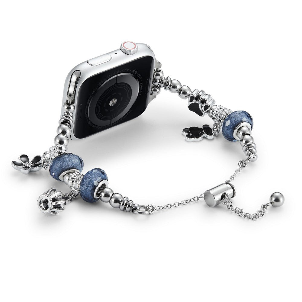 Mega Godt Metal Og Rhinsten Universal Rem passer til Apple Smartwatch - Sølv#serie_3