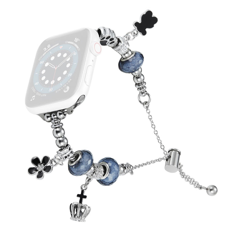 Mega Godt Metal Og Rhinsten Universal Rem passer til Apple Smartwatch - Sølv#serie_3