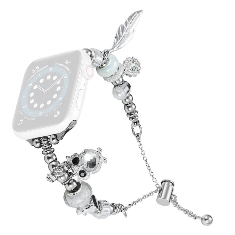 Mega Godt Metal Og Rhinsten Universal Rem passer til Apple Smartwatch - Sølv#serie_5