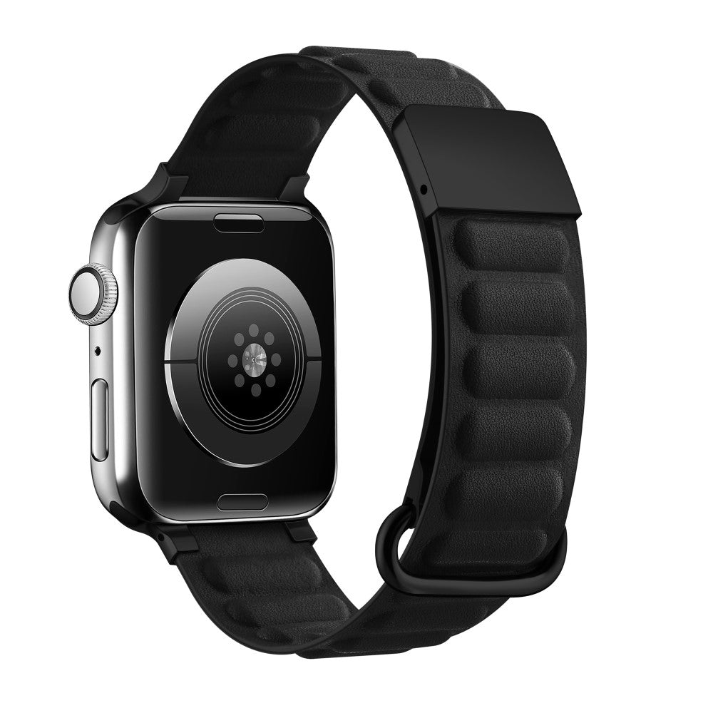 Super Fantastisk Ægte Læder Universal Rem passer til Apple Smartwatch - Sort#serie_3