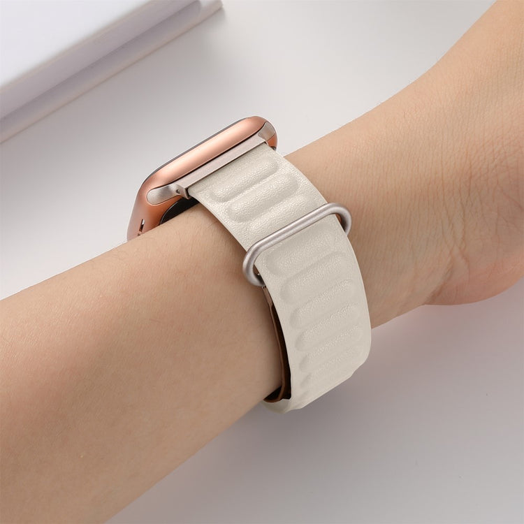 Super Fantastisk Ægte Læder Universal Rem passer til Apple Smartwatch - Hvid#serie_9