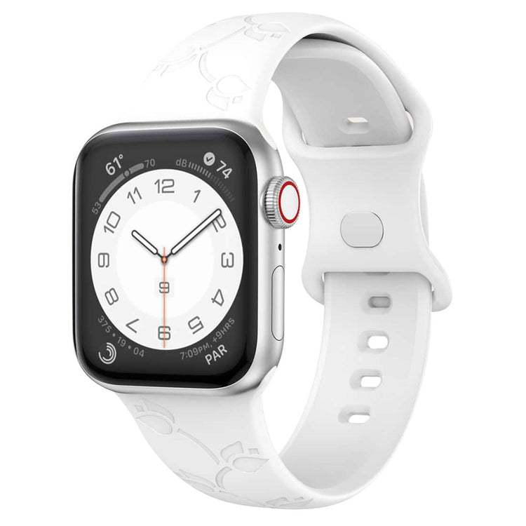 Rigtigt Fint Silikone Universal Rem passer til Apple Smartwatch - Hvid#serie_1