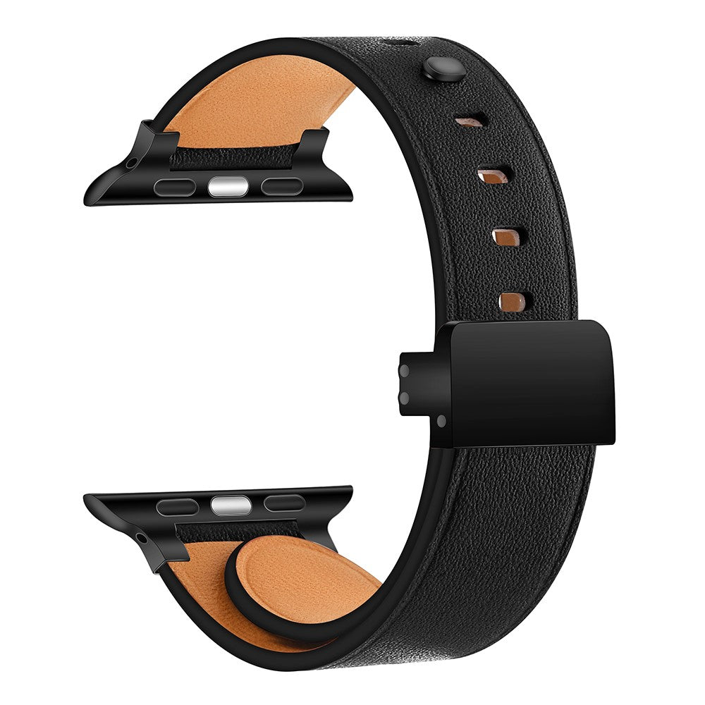 Meget Fantastisk Γgte LΓ¦der Universal Rem passer til Apple Smartwatch - Sort#serie_1
